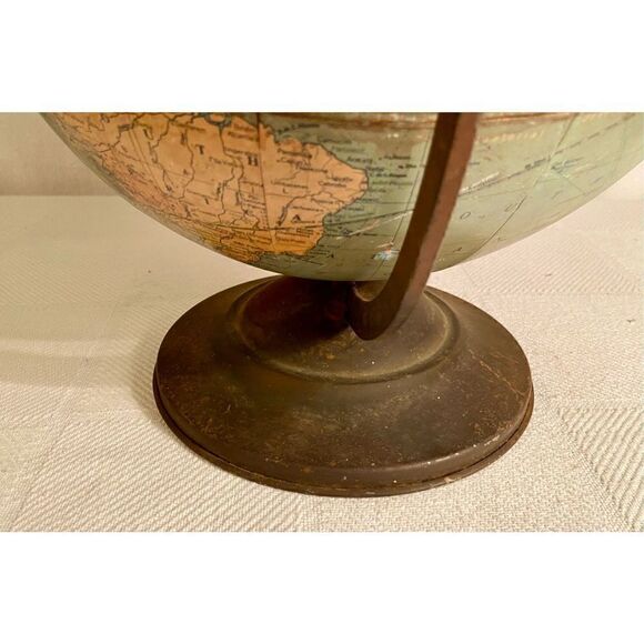 Vintage Replogle 12 Inch Mid-Century Standard Globe On Metal Base~See Details - Picture 13 of 15